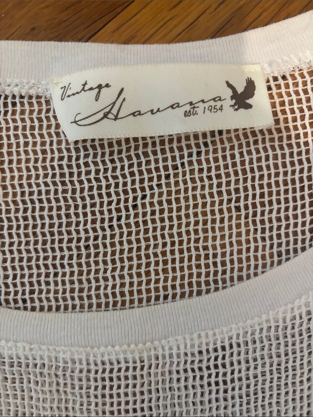 Vintage Havana Cotton Mesh Top Coverup - Picture 2 of 6